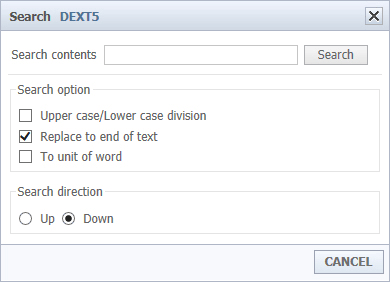 Search view